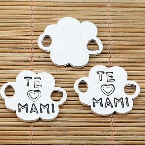 5pcs tibetan silver tone word stamped connector EF1523