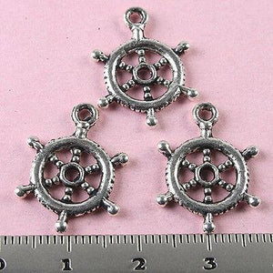 24pcs tibetan Silver tone Rudder charms  H0787