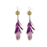 Fashion Jewelry Hook Earring feather Long tassel Earring