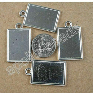 5pcs silver tone rectangle picture frame h3993