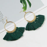 Fashion Bohemian Earrings Hook Tassel Fringe Boho Dangle Earrings Jewelry 1 Pair