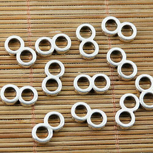 26pcs tibetan silver tone 2sided number 8 design link connector EF1761