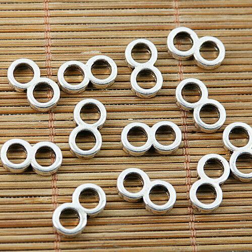 26pcs tibetan silver tone 2sided number 8 design link connector EF1761