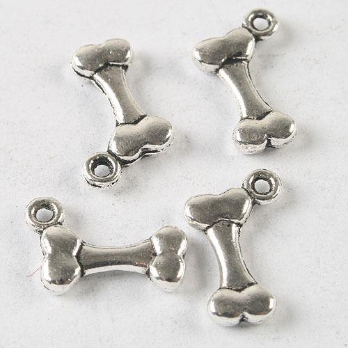 20pcs dark silver tone Bone pendant charm h3652