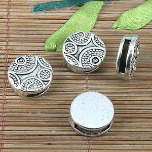 10pcs Tibetan silver color 16mm round button shaped connector EF0986