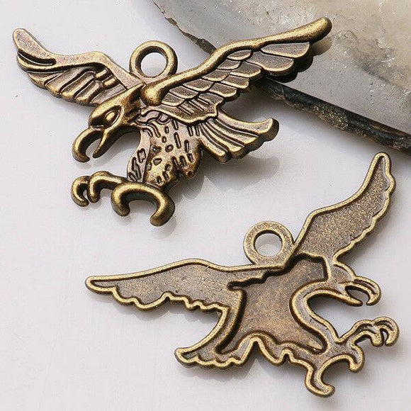 10pcs antiqued bronze color flying eagle  design  charms  EF3420