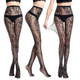 Sexy Jacquard/fishing Mesh Hollow Slim Pantyhose Socks Stockings open-crotched