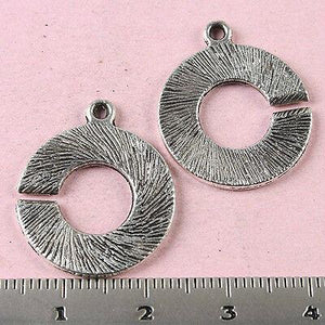 15pcs Tibetan silver ringent round ring charms h1740