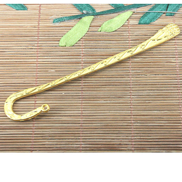 2pcs 124mm gold-tone Crafted Bookmark h0388