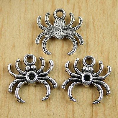 16pcs Tibetan silver spider charms h0015