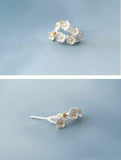 S925 Silver Stud Earrings cherry blossom Earring Gift Earring