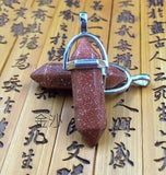 Natural Gemstone Hexagonal Point Reiki Chakra Healing Pendant For Necklace