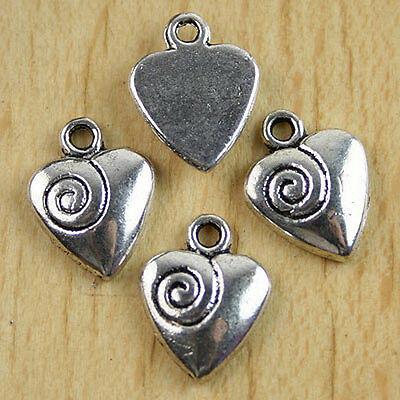 16pcs Tibetan silver crafted Heart-shaped charms H0162