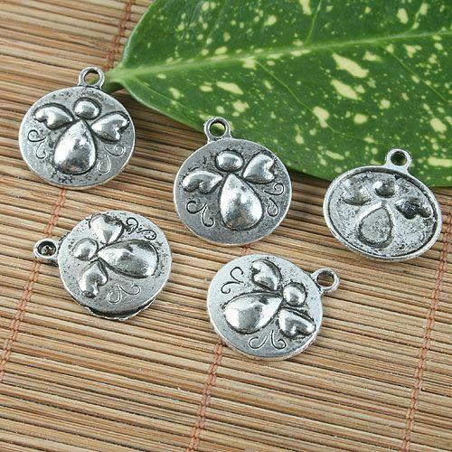 12pcs antiqued silver color angel pattern pendant charm G1229