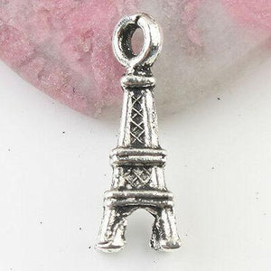 Tibetan Silver color 3D tower design charms 24pcs EF0080