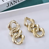 Fashion Jewelry Stud Earring geometric Dumb gold Earring Punk Earring