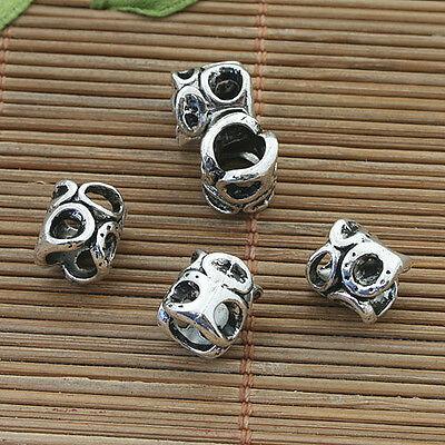 14pcs Tibetan silver round hollow spacer bead h5055