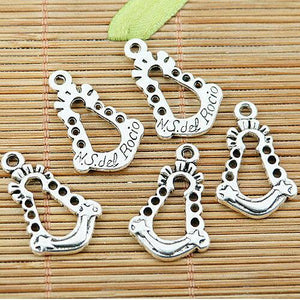 8pcs Tibetan silver N S DEL ROCIO charms EF1389