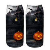 Halloween Socks pumpkin printed Sock Low Cut Ankle Socks one-side pattern only