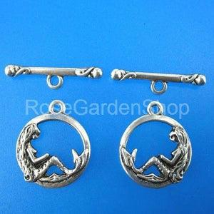 20sets 16mm antiqued silver mermaid toggle clasps G213