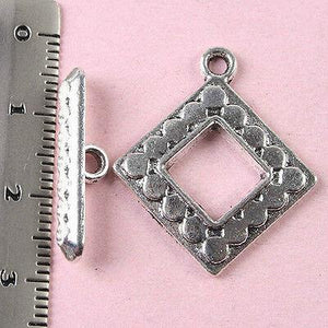 8sets tibetan silver diamond toggle clasps h1538