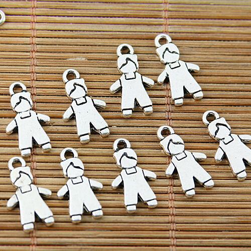 50pcs Tibetan silver tone little boy charms EF1872