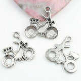 Tibetan Silver color bicycle design charms 12pcs EF0065