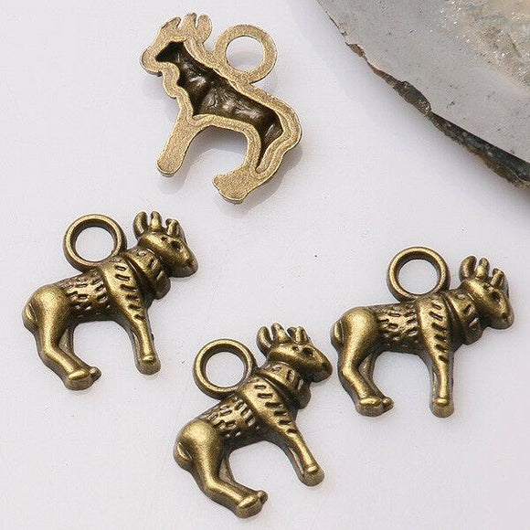 20pcs antiqued bronze color dog  design  charms  EF3392