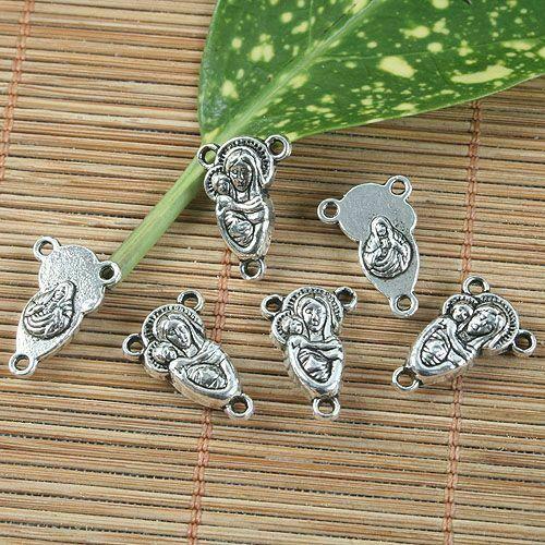 10pcs antiqued silver mother and child  pendant G1296