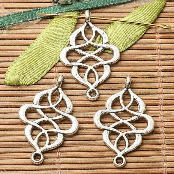 62pcs dark silver color  floral  link connector EF2735