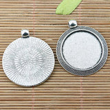2colors mixed round shaped cabochon settings 12pcs a unit (EF2546/EF2547)