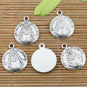 10pcs tibetan silver religious NTRA SRA DEL portrait charms EF2309