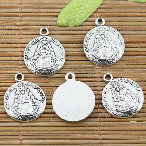 10pcs tibetan silver religious NTRA SRA DEL portrait charms EF2309