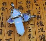 Natural Gemstone Hexagonal Point Reiki Chakra Healing Pendant For Necklace