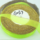 1roll 50 Yards gold-edge Sheer Organza Ribbon,20mm Wide assorted free ship