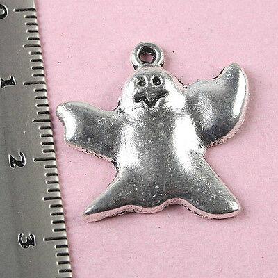 10pcs Tibetan silver tone ghost design charms h0963