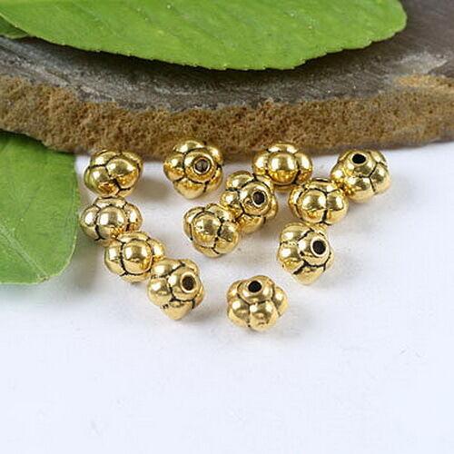 50pcs dark gold-tone daisy flower Spacer beads h1319