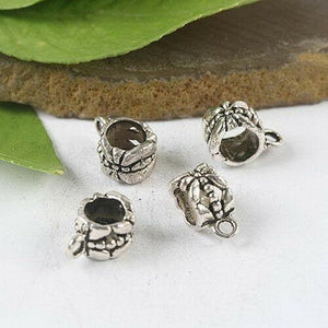 30pcs Tibetan silver color crafted pattern bail connector  h0871
