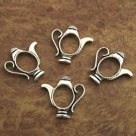 10pcs Tibetan Silver nice teapot design spacer frame  X0250