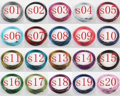 5PCS 16inch Stainless Steel Chain Necklace magnetic Clasp assorted freeshipping