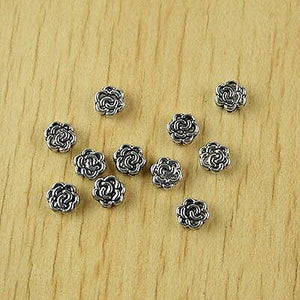 50pcs Tibetan silver sunflower spacer beads H2517