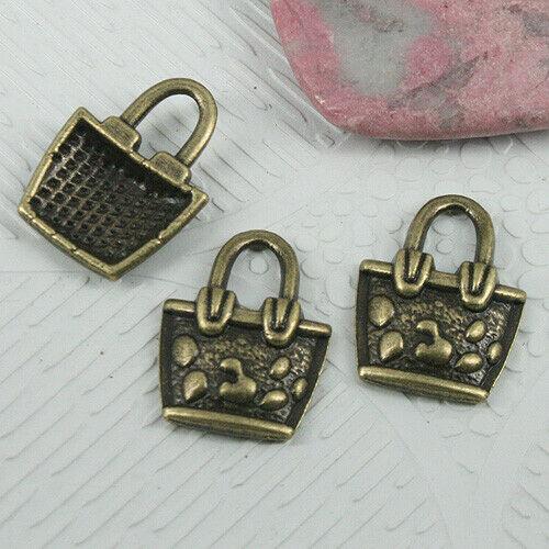 12pcs antiqued bronze color handbag design charms in 20x15mm EF0651