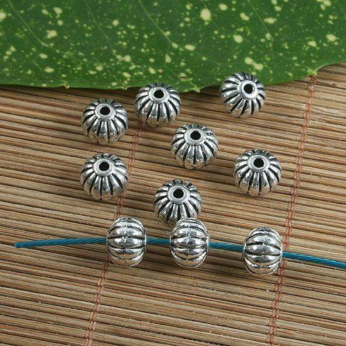 12pcs antiqued silver lantern design spacer beads G1236