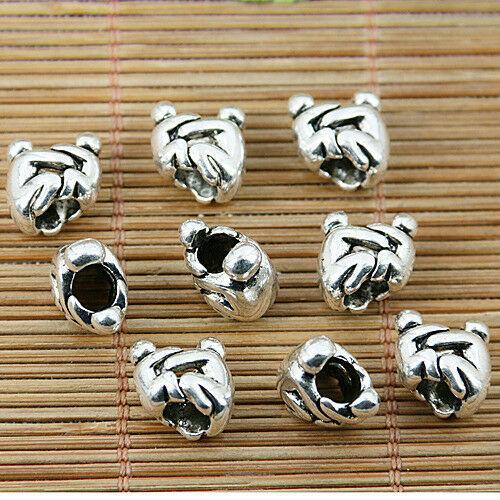 6pcs Tibetan silver two sumo spacer bead fit bracelets EF1641