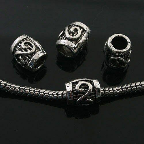 10pcs Tibetan Silver 2sided delicate spacer Beads Fit Bracelet L0167