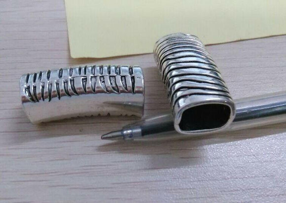 Licorice leather sliders design in tibetan silver color 5pcs  h1575