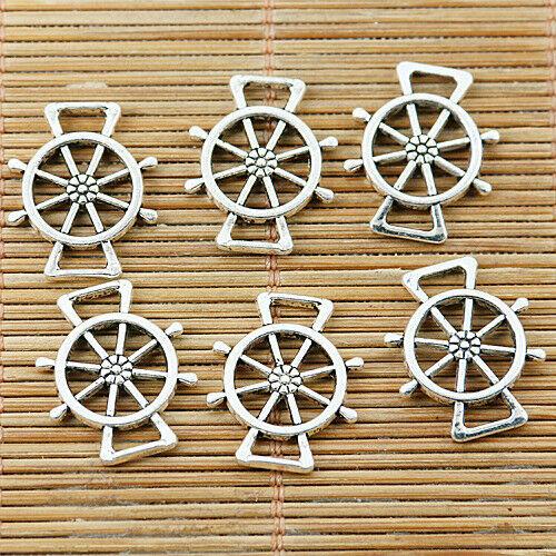15pcs tibetan silver rudder design connector DIY for bracelet  making  EF1293