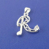 SILVER plated Alphabet Letters for 26pcs with Crystal Rhinestone pendant charms