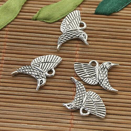 14pcs Tibetan silver two sides bird design pendant h5060