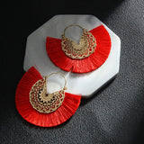 Fashion Bohemian Earrings Hook Tassel Fringe Boho Dangle Earrings Jewelry 1 Pair